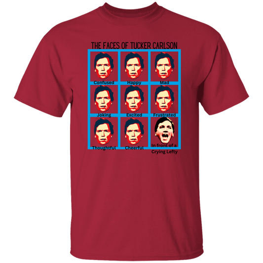 Faces of Tucker Carlson | Funny T-Shirt