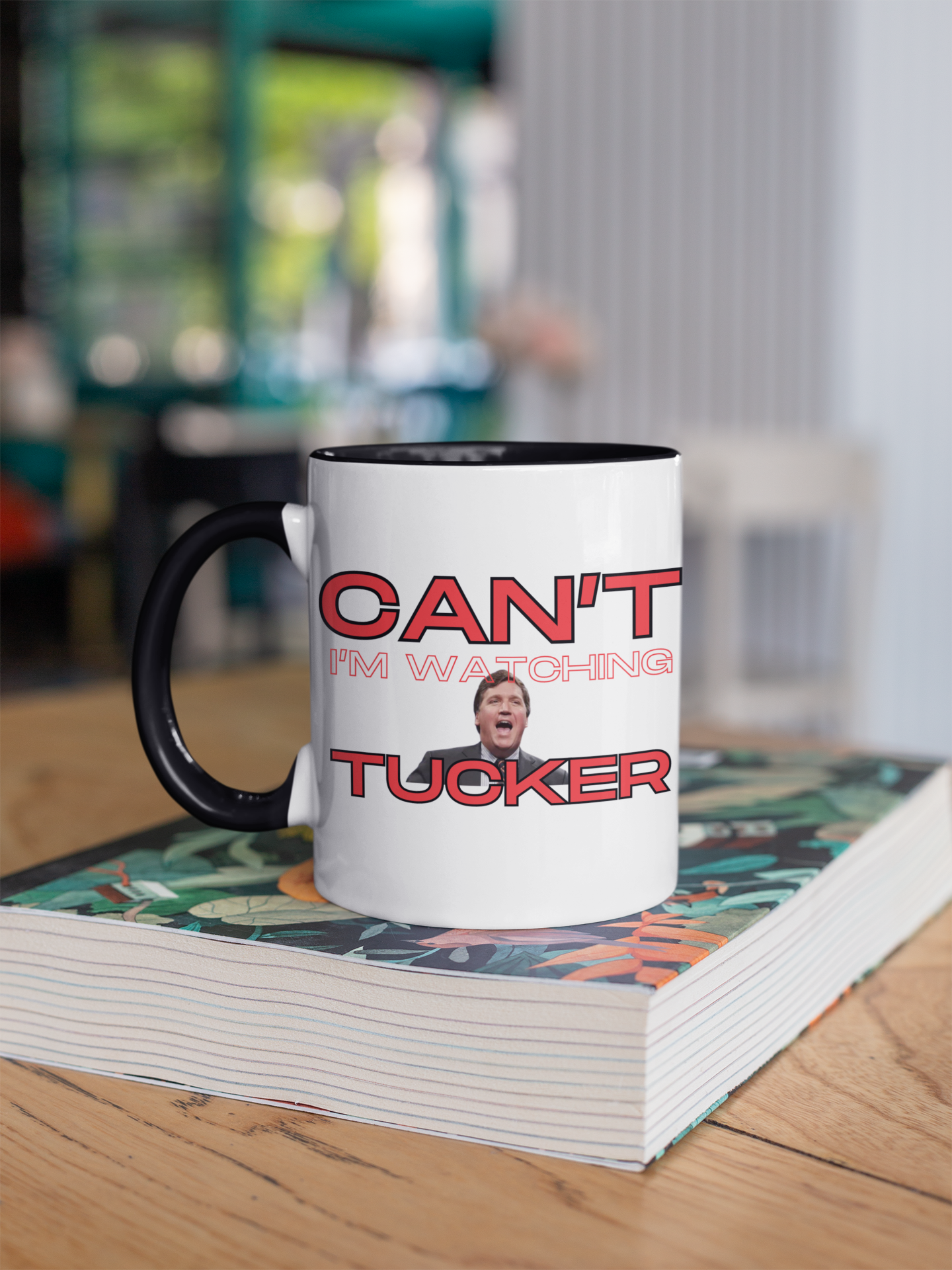 Can't I'm watching Tucker | 15oz Accent Mug